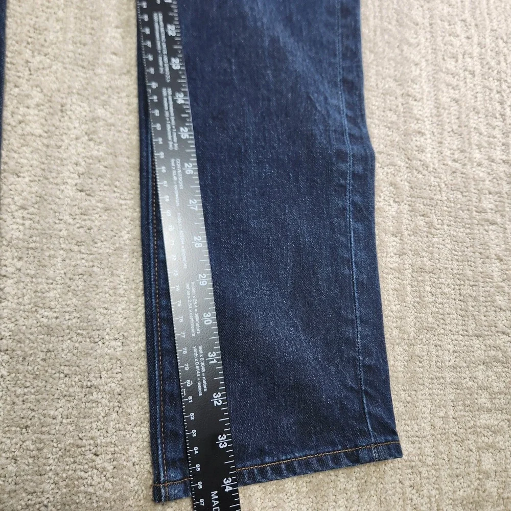 J Crew Jeans Men 32X34 Slim Vintage Flex Tapered Blue Denim Dark Wash Stretch